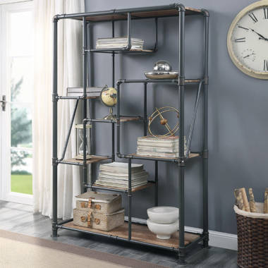 Grey deals wood bookshelf